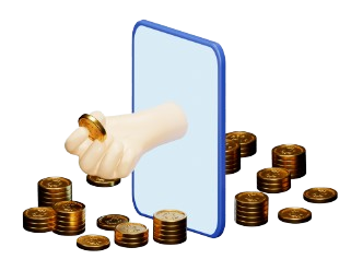 A pile of money coins stacked on top of each other, forming a repetitive pattern of money coins.